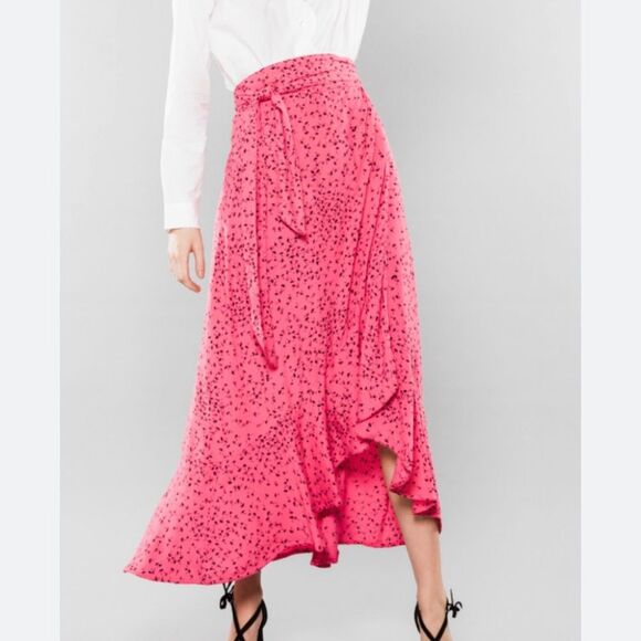 Ganni Skirt in Vibrant Pink with Black Accents 34 european - Picture 7 of 7